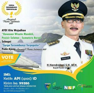 Dukung API 2017, Antusias Masyarakat Vote Wisata Daerah Cukup Tinggi