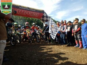 HUT PASAMAN BARAT DAN KOREM 032 :  Wagub Nasrul Abit Lepas Motor Trail Adventure JBK3