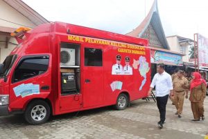 Pemkab Dharmasraya Launching Mobil Pelayanan Keliling dan Aplikasi Mobil Online Dukcapil
