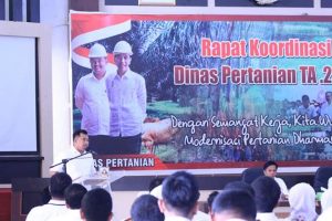 Bupati Sutan Riska Buka Rapat Koordinasi Dinas Pertanian