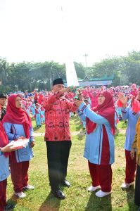 Senam Massal Murid PAUD Mahyeldi: Mari Wujudkan Generasi Emas Berkualitas