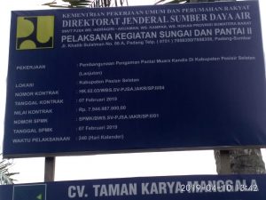 Proyek BWSS V di Muara Kadis, Terindikasi Rawan KKN