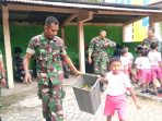 Di TK Negeri Pembina, Koramil 0812/01 Kota Ajarkan Kebersihan