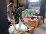 Kodim dan Polres Lamongan Layani Kebutuhan Makan warga di 3 Desa dan 1 Kelurahan