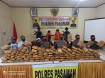 POLRES PASAMAN BERHASIL MENGAMANKAN SEBANYAK 102 PAKET NARKOBA JENIS GANJA