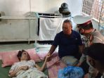 Bakti Sosial, Dirlantas Polda Aceh Kunjungi Warga yang Sakit Stroke