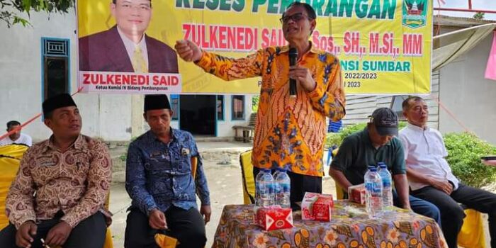 Zulkenedi Said Akhiri Reses Masa Sidang Ketiga Tahun 2023 di Nagari IV Koto Barat dan Jorong Lubuk Karak Kinali