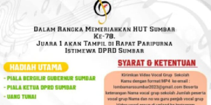 JPS Gelar Festival Mars Sumbar Antar Pelajar SMA Sederajat, Hadiah Sampai Belasan Juta Rupiah