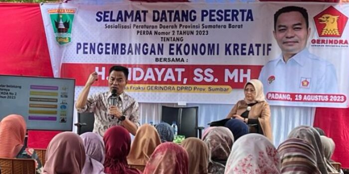 Ini Kata Anggota DPRD Sumbar Hidayat Dalam Sosialisasi Ekraf