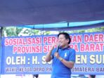 Wakil Ketua DPRD Sumbar Suwirpen Suib Sosialisasikan Perda No 9 Tahun 2018 di Sungai Sapih Kota Padang