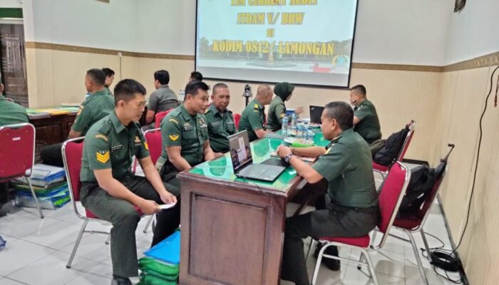 Kolonel Arh Muharto Pimpin Tim Audit Itdam Brawijaya di Kodim Lamongan