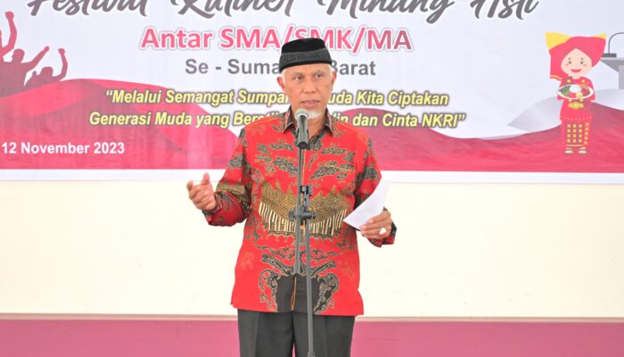 Gubernur Sumbar Ajak Generasi Muda Berkilau di Lomba Pidato dan Festival Kuliner Minang