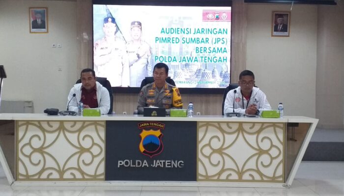 Kapolda Jateng Diwakili Kabid Humas Sambut Kedatangan dan Diskusi Dengan JPS