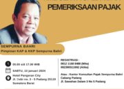 Maestro Perpajakan Sempurna Bahri Gelar Seminar Pajak 13 Januari 2024