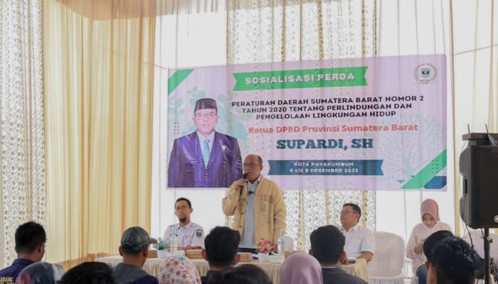 Ketua DPRD Sumbar Supardi Sosialisasikan Perda Nomor 2 Tahun 2020 di Kota Payakumbuh