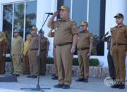 Taufik Pimpin Apel Perdana Setelah Dilantik Menjadi Bupati Asahan