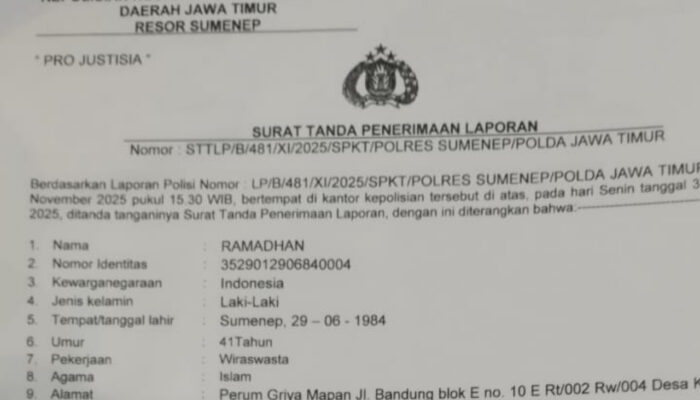 Lakukan Kekerasan Psikis, Suami Laporkan Istri ( LT ) Ke Polres Sumenep