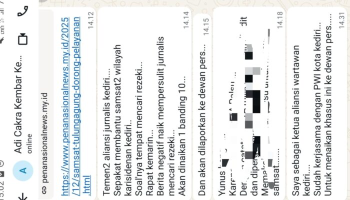 Adi Cakra Kembar Wartawan Bodrek Back Up Dugaan Pungli di Samsat Tulungagung