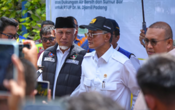 Gubernur Sumbar Mahyeldi Ansharullah dan Menteri PU Dody Hanggodo resmikan sumur bor RSUP M Djamil Padang