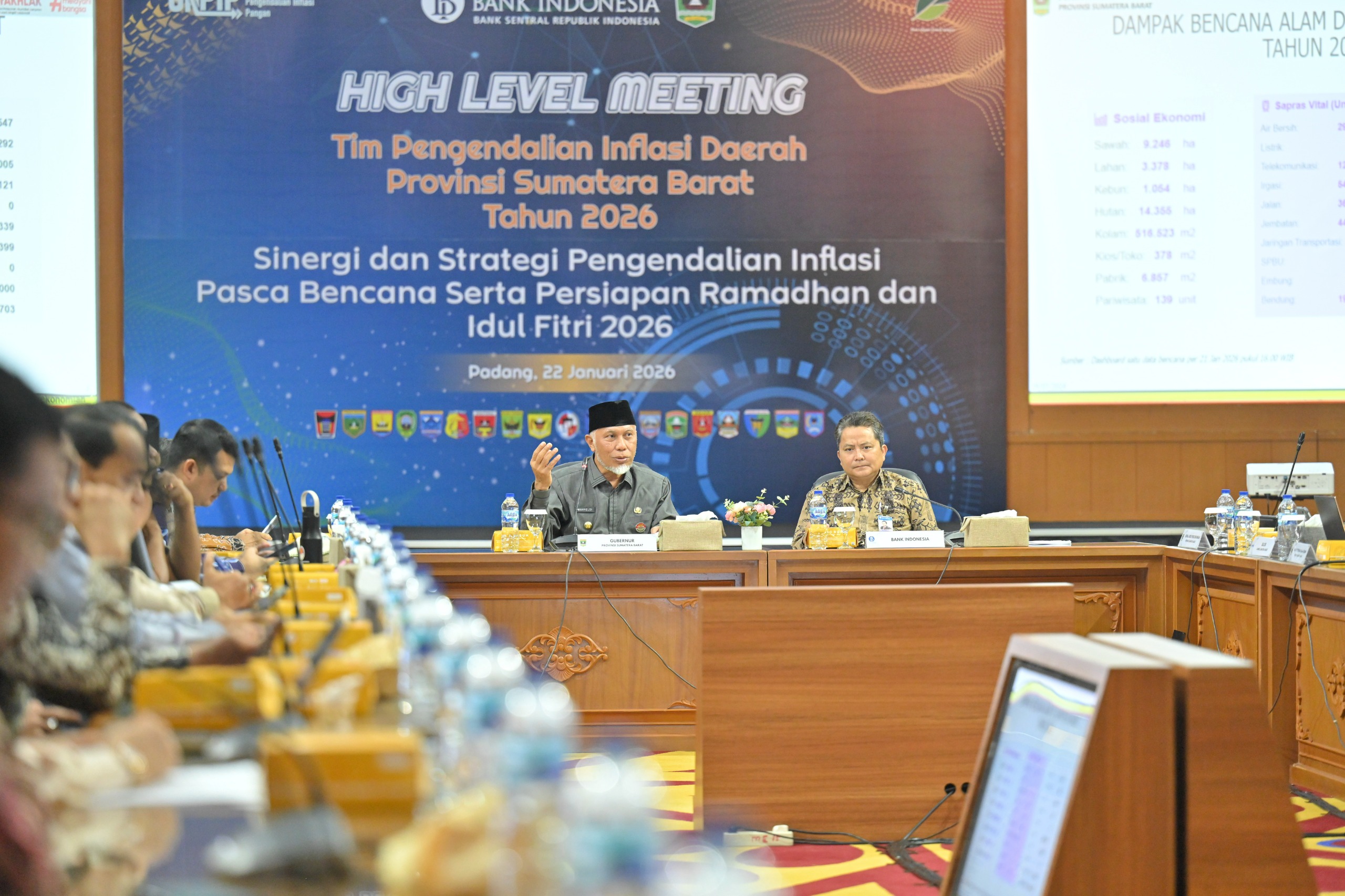Gubernur Mahyeldi Pimpin Rapat TPID Terkait Intervensi Inflasi Sumbar 2026