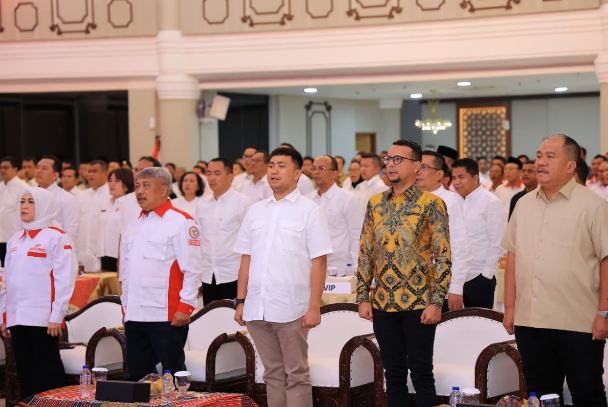 Bupati Asahan Taufik Zainal Abidin menghadiri pengukuhan pengurus Abpednas Sumatera Utara di Medan