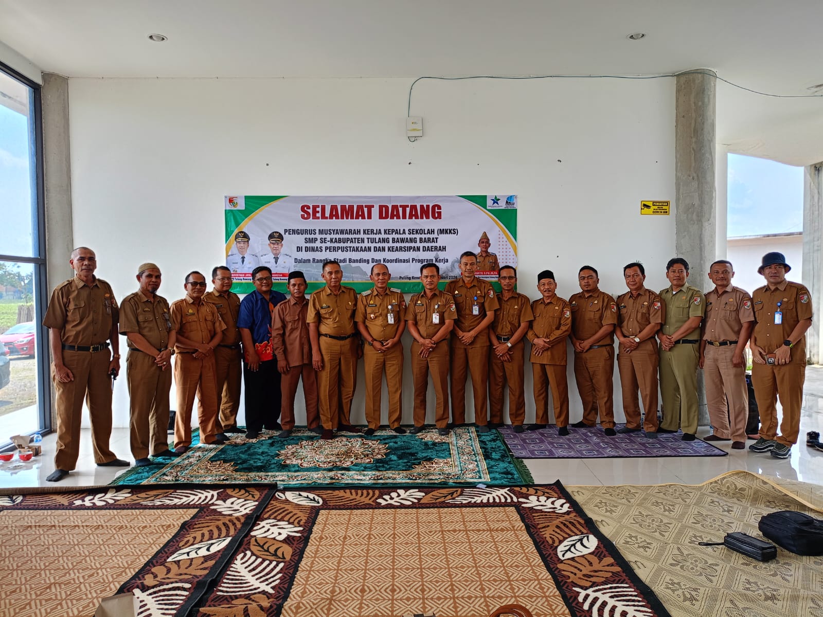 Pengurus MKKS Tubaba berdiskusi bersama Dinas Perpustakaan dan Arsip