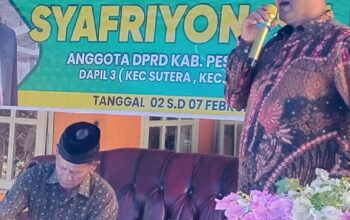 Syafriyon reses di Nagari Rawang Gunung Malelo Surantih