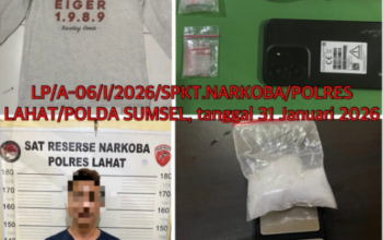 Pelaku penyelundupan sabu ke Lapas Kelas IIA Lahat diamankan Satresnarkoba Polres Lahat