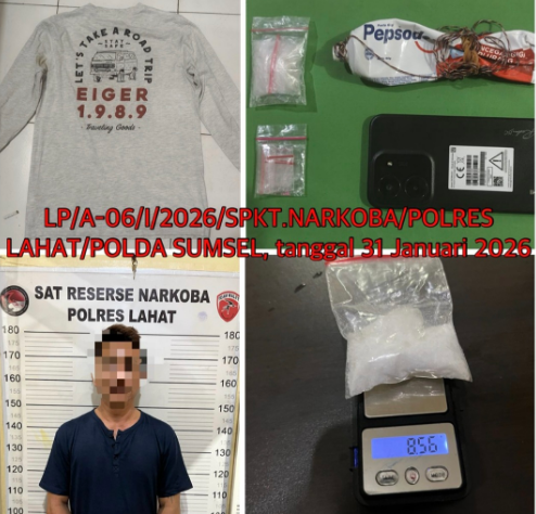 Pelaku penyelundupan sabu ke Lapas Kelas IIA Lahat diamankan Satresnarkoba Polres Lahat