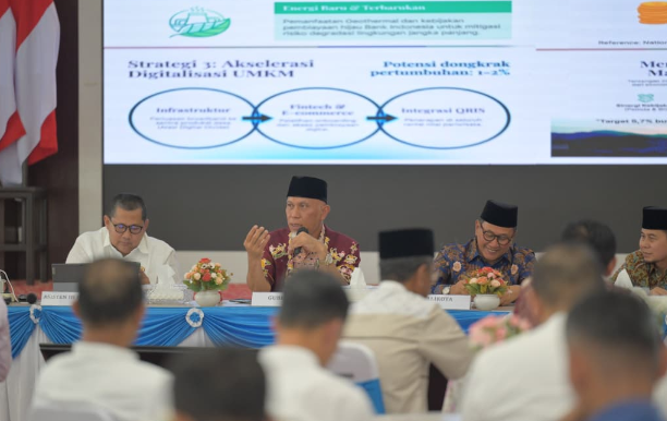 Gubernur Mahyeldi dan Wali Kota Bukittinggi dalam rakor Pemprov Sumbar dan Pemko Bukittinggi