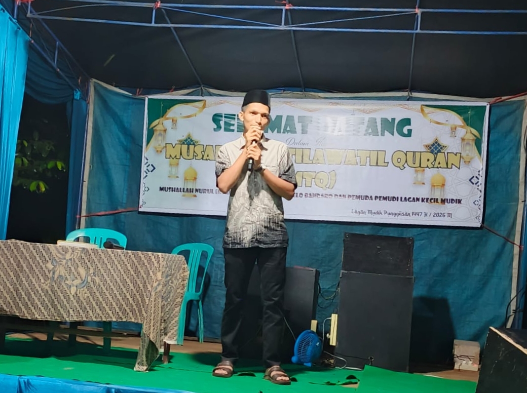 Wali Nagari Lagan Mudik Punggasan membuka MTQ di Mushallah Nurul Ikhsan Kampung Lagan Kecil Mudik.