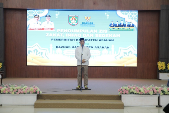 Ketua DPRD Asahan Efi Irwansyah Pane menghadiri kegiatan penghimpunan ZIS Baznas