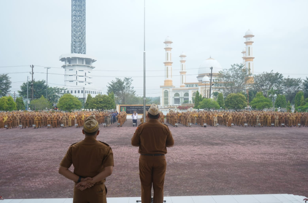 Sekdakab Asahan tegaskan ASN layani masyarakat Ramadhan saat apel gabungan