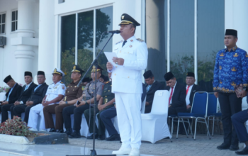 Wakil Bupati Asahan Rianto memimpin upacara Hari Otonomi Daerah 2026
