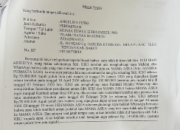 surat pengaduan korban arisan bodong di Polres Barito Utara