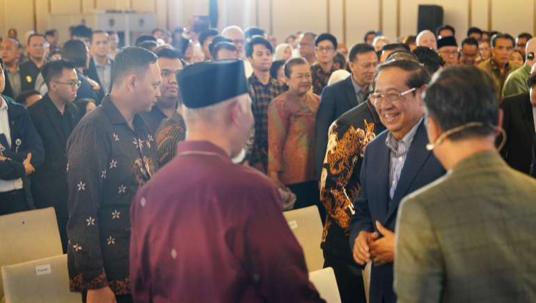 Mahyeldi Ansharullah saat menghadiri forum Supermentor-28 di Jakarta