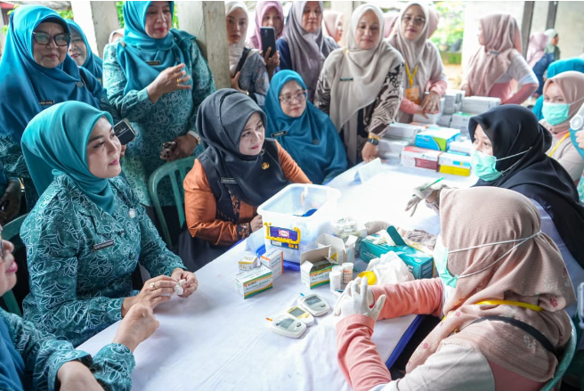 Penilaian Dasawisma berprestasi Sumbar oleh TP PKK di Nagari Air Haji Pasaman Barat