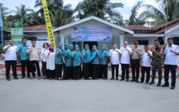 Tim Penggerak PKK Asahan saat pembinaan PHBS di Desa Danau Sijabut dalam persiapan lomba tingkat Sumatera Utara