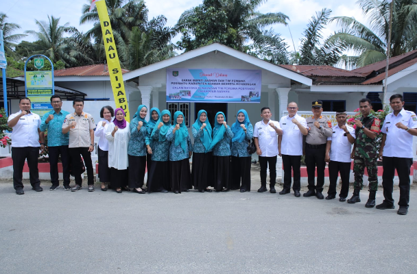 Tim Penggerak PKK Asahan saat pembinaan PHBS di Desa Danau Sijabut dalam persiapan lomba tingkat Sumatera Utara