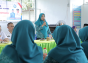 Tim Pembina Posyandu Asahan saat meninjau kegiatan kader di desa dalam persiapan lomba tingkat Provinsi Sumatera Utara