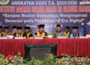 Rektor IAIDU Asahan Nilasari Siagian saat wisuda