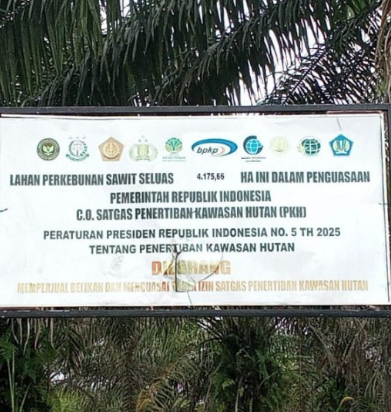 Kebun sawit sitaan Satgas PKH di Barito Utara diduga masih dipanen oknum
