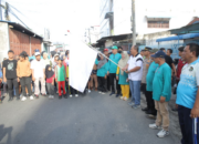 Bupati Asahan Taufik Zainal Abidin melepas peserta gerak jalan santai May Day 2026 di Kisaran