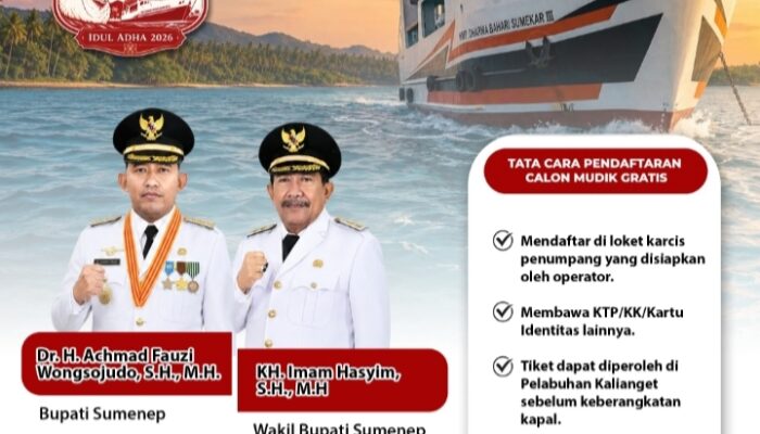 Menjelang Lebaran Idul Adha 2026, Pemeritah Kabupaten Sumenep Kembali Siapkan Tiket Mudik Gratis, ini Jadwalnya