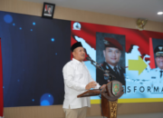 Wakil Bupati Asahan Rianto memberikan sambutan pada kegiatan LKM dan Musda IPA di Aula Melati