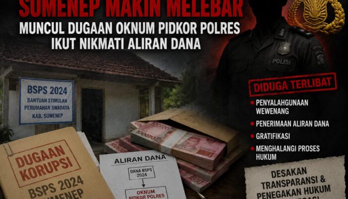 Skandal Korupsi BSPS 2024 Terus Bergulir, Seret Dugaan Keterlibatan Pidkor Polres Sumenep