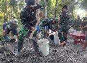 Hari Keempat Pengecoran Jalan, Semangat Gotong Royong Terus Mengalir di Dusun Krajan