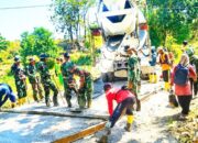Pengecoran Jalan Kedungpandan Tuntas, Satgas TMMD 129 Bojonegoro Siap Geser ke Dusun Mundu