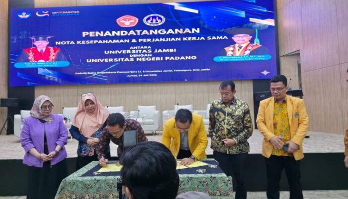 Teken MoU dan PKS, Rektor Unja Sebut UNP Inspirasi Transformasi Menuju PTNBH
