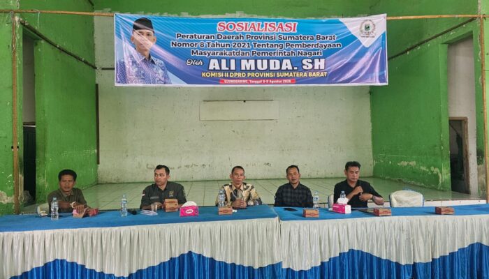 Ali Muda Sosialisasikan Perda Pemberdayaan Masyarakat dan Pemerintahan Nagari di Lembah Melintang Pasbar